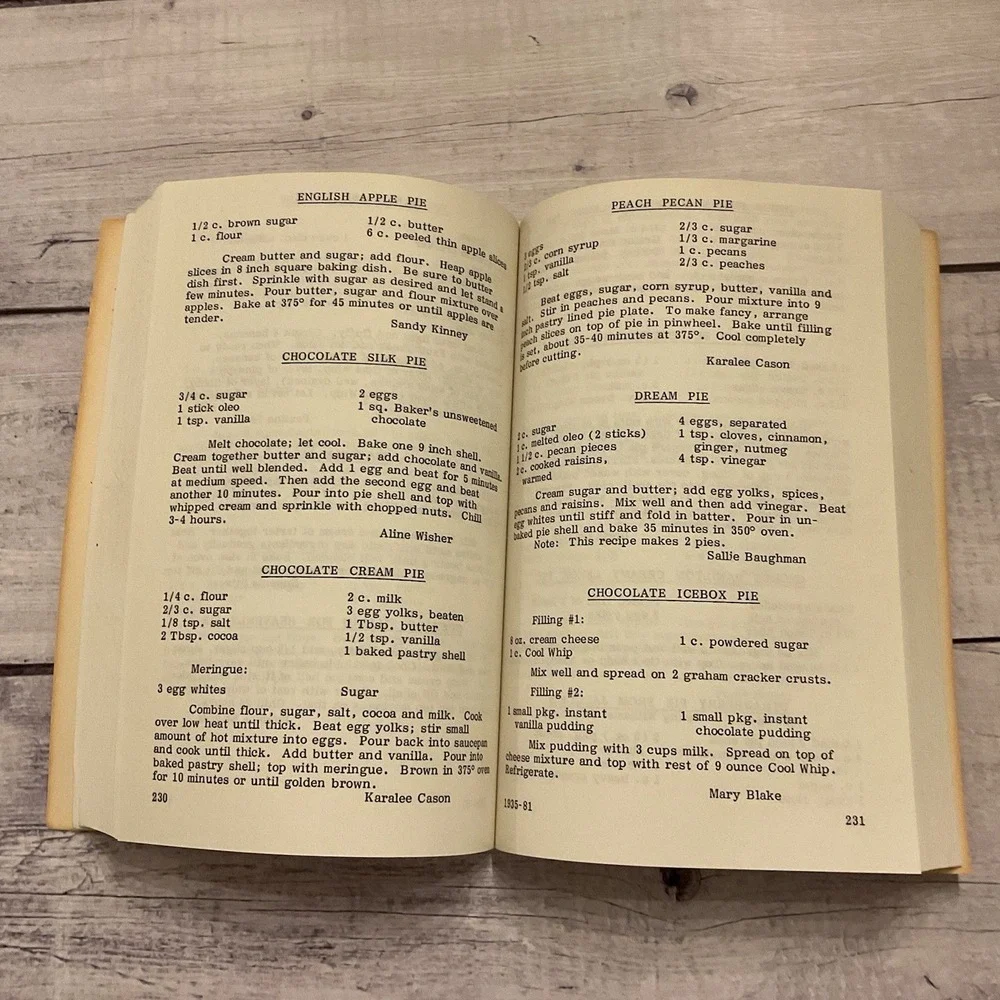 The Pioneer Cookbook Oklahoma Telephone Pioneers 1982 Chapter 41 Recipes